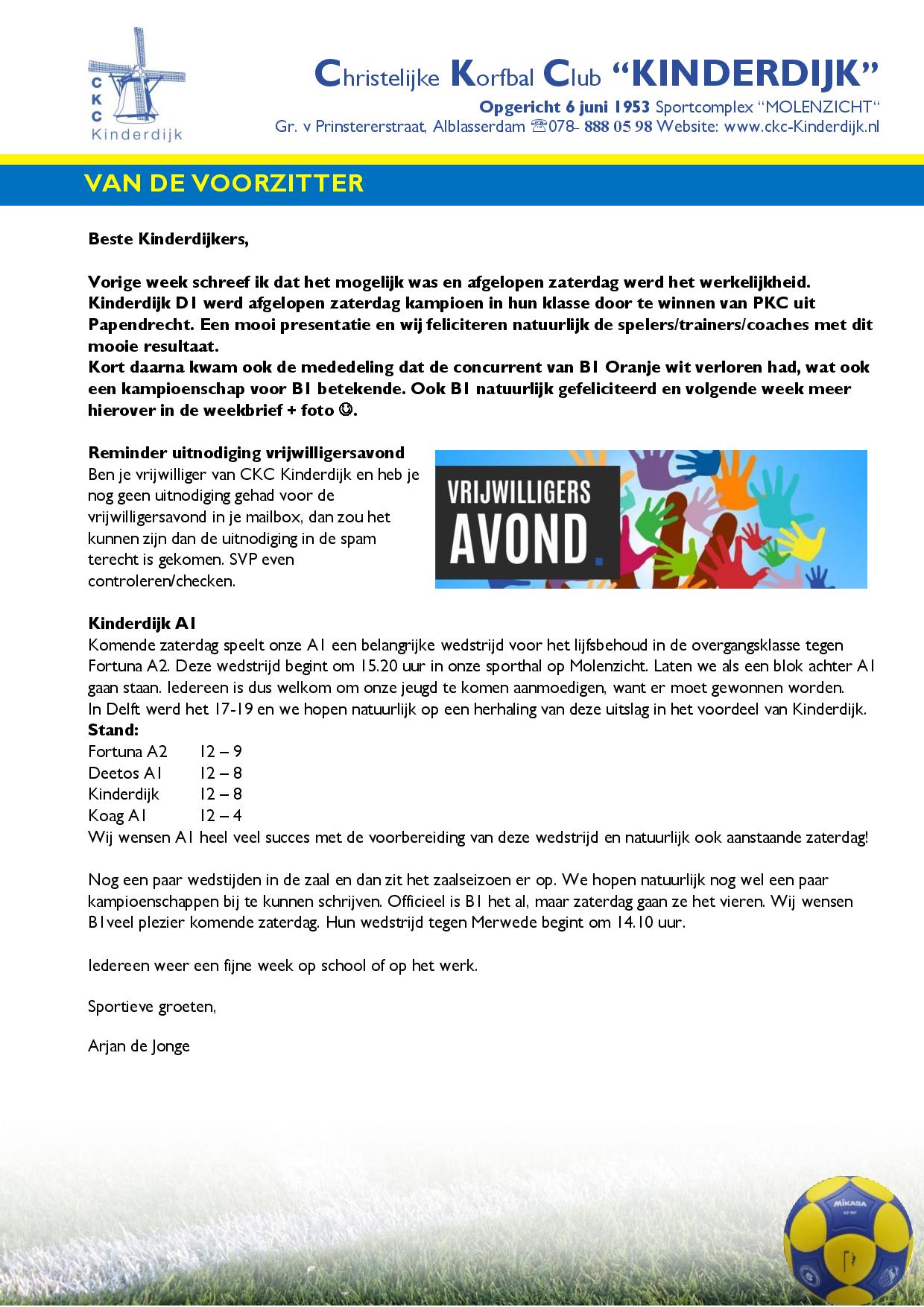 Weekbrief 20 maart 2023