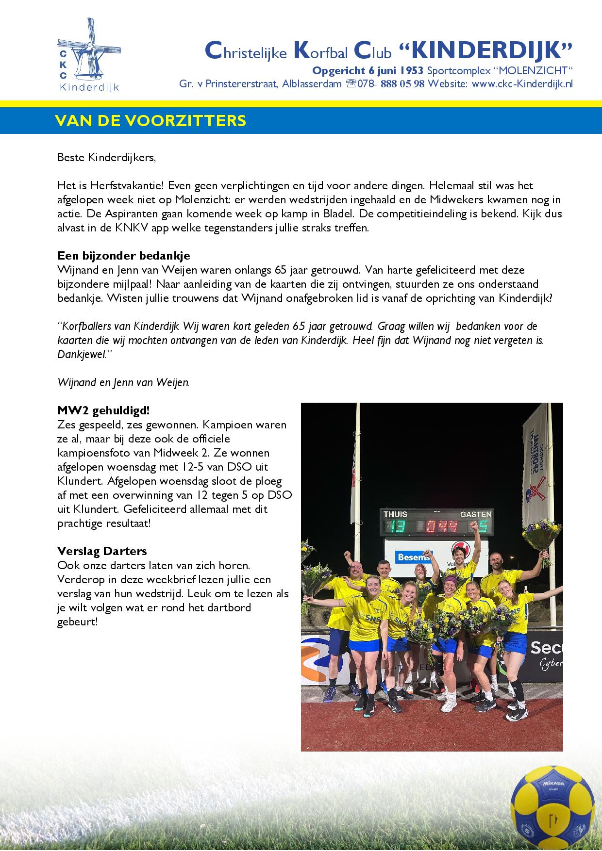 Weekbrief 19 oktober 2026