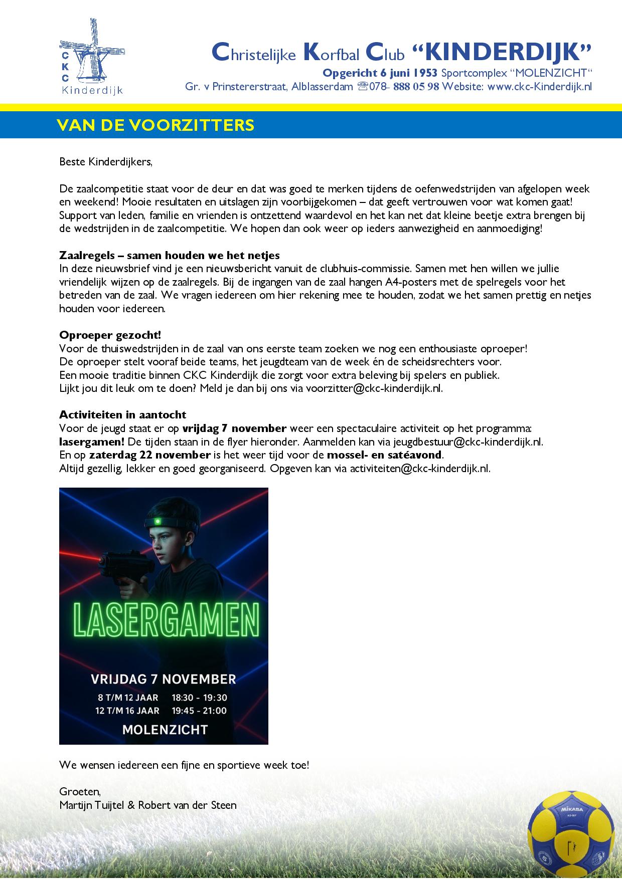 Weekbtief 3 november 2025